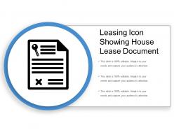 Leasing Icon Showing House Lease Document