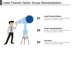 Least favored option scope standardization lower evaluation limit