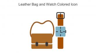 Leather Bag And Watch Colored Icon In Powerpoint Pptx Png And Editable Eps Format