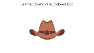 Leather Cowboy Hat Colored Icon In Powerpoint Pptx Png And Editable Eps Format
