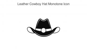 Leather Cowboy Hat Monotone Icon In Powerpoint Pptx Png And Editable Eps Format