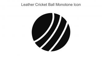 Leather Cricket Ball Monotone Icon In Powerpoint Pptx Png And Editable Eps Format