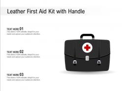 Leather first aid kit with handle