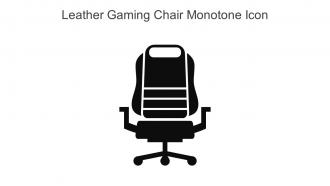 Leather Gaming Chair Monotone Icon In Powerpoint Pptx Png And Editable Eps Format