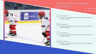 Leather Skates For Ice Hockey Sports Players