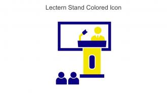 Lectern Stand Colored Icon In Powerpoint Pptx Png And Editable Eps Format