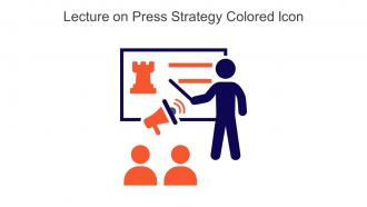 Lecture On Press Strategy Colored Icon In Powerpoint Pptx Png And Editable Eps Format