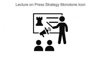 Lecture On Press Strategy Monotone Icon In Powerpoint Pptx Png And Editable Eps Format