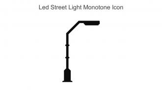 Led Street Light Monotone Icon In Powerpoint Pptx Png And Editable Eps Format