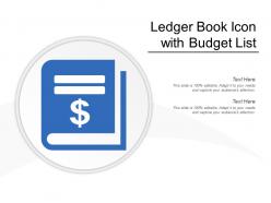 Ledger book icon with budget list