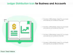 Ledger distribution icon for business and accounts