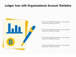 Ledger icon with organizational account statistics