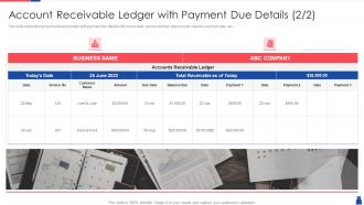 Ledger with payment due details methodologies handle accounts receivable process