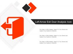 Left arrow exit door analysis icon