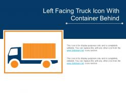 Left facing truck icon with container behind