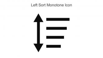 Left Sort Monotone Icon In Powerpoint Pptx Png And Editable Eps Format