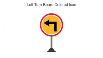 Left Turn Board Colored Icon In Powerpoint Pptx Png And Editable Eps Format