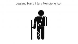 Leg And Hand Injury Monotone Icon In Powerpoint Pptx Png And Editable Eps Format