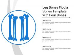 Leg bones fibula bones template with four bones