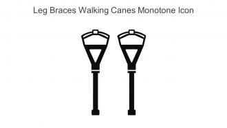 Leg Braces Walking Canes Monotone Icon In Powerpoint Pptx Png And Editable Eps Format
