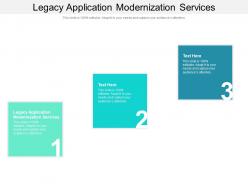 Legacy application modernization services ppt powerpoint presentation model background designs cpb