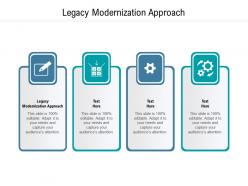Legacy modernization approach ppt powerpoint presentation portfolio designs download cpb