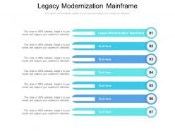 Legacy modernization mainframe ppt powerpoint presentation layouts information cpb