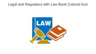 Legal And Regulatory With Law Book Colored Icon In Powerpoint Pptx Png And Editable Eps Format