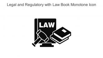 Legal And Regulatory With Law Book Monotone Icon In Powerpoint Pptx Png And Editable Eps Format