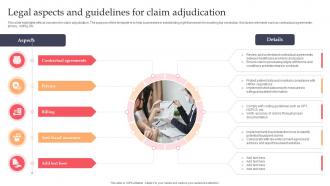 Legal Aspects And Guidelines For Claim Adjudication
