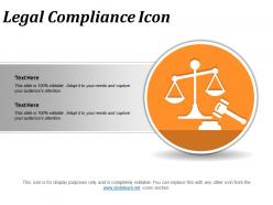 Legal compliance icon powerpoint slide