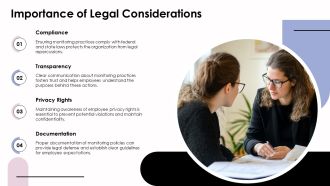 Legal Considerations For Employee Monitoring Practices PPT Template AT Customizable Informative