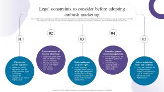 Legal Constraints To Consider Before Adopting Creating Buzz With Ambush Marketing Strategies MKT SS V