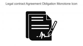 Legal Contract Agreement Obligation Monotone Icon In Powerpoint Pptx Png And Editable Eps Format