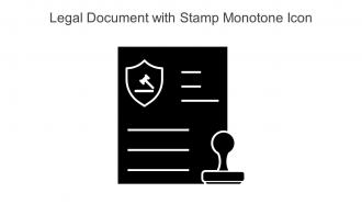 Legal Document With Stamp Monotone Icon In Powerpoint Pptx Png And Editable Eps Format