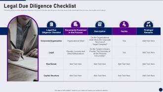 Legal Due Diligence Checklist Due Diligence In Merger And Acquisition