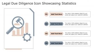 Legal Due Diligence Icon Showcasing Statistics
