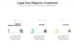 Legal due diligence investment ppt powerpoint portfolio master slide cpb