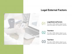 Legal external factors ppt powerpoint presentation ideas graphics cpb