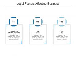 Legal factors affecting business ppt powerpoint presentation infographic template guidelines cpb