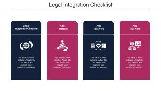 Legal Integration Checklist Ppt Powerpoint Presentation Ideas Visuals Cpb