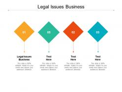 Legal issues business ppt powerpoint presentation professional good cpb