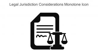Legal Jurisdiction Considerations Monotone Icon In Powerpoint Pptx Png And Editable Eps Format