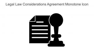 Legal Law Considerations Agreement Monotone Icon In Powerpoint Pptx Png And Editable Eps Format