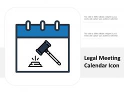 Legal meeting calendar icon