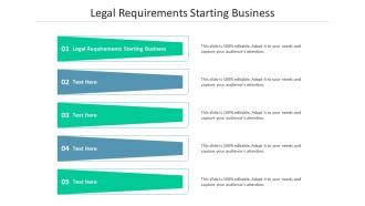 Legal requirements starting business ppt powerpoint presentation professional structure cpb
