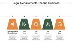 Legal requirements startup business ppt powerpoint presentation professional graphics design cpb