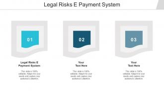 Legal risks e payment system ppt powerpoint presentation inspiration cpb