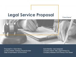 Legal service proposal powerpoint presentation slides