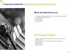 Legal service quotation proposal powerpoint presentation slides